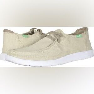Sanuk Shaka men’s canvas loafers tan khaki size 12